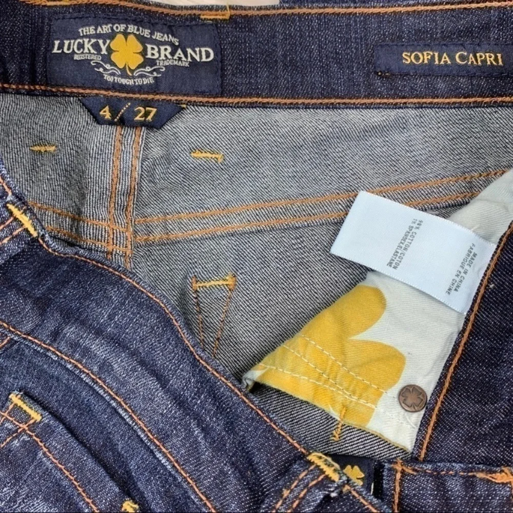 𝅺LUCKY Brand Sofia Crop Jeans Dark Wash 27